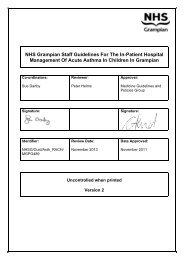 Guidelines For In-Patient Hospital Management Of ... - NHS Grampian