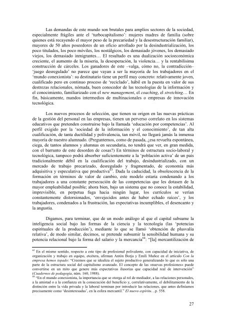 El discurso sobre las competencias y el nuevo espÃ­ritu ... - Filosofia.net