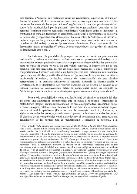 El discurso sobre las competencias y el nuevo espÃ­ritu ... - Filosofia.net