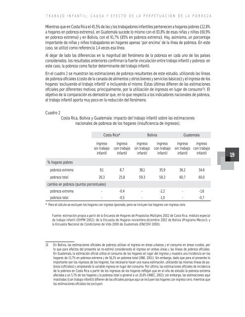 Trabajo Infantil Causa y Efecto de la Pobreza - OIT en AmÃ©rica ...