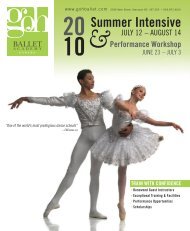 Summer Intensive - Goh Ballet Academy