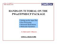 HANDS-ON TUTORIAL ON THE PWscf/FPMD/CP ... - democritos