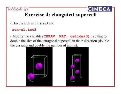 HANDS-ON TUTORIAL ON THE PWscf/FPMD/CP ... - democritos