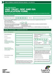 Unit trust, OEIC and ISA application form (W10712) - Legal & General