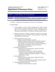 Clinical Pharmacy Service Documentation - University of Kentucky