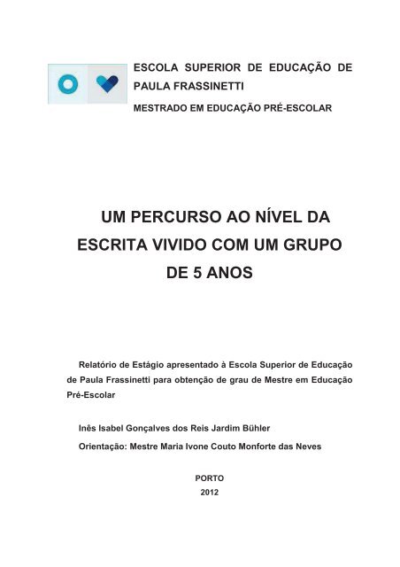 ANEXO I - RepositÃ³rio Institucional da ESEPF - Escola Superior de ...