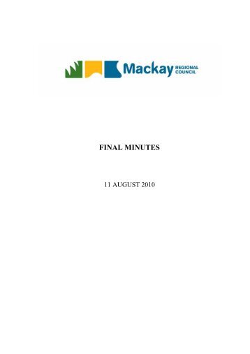 Ordinary Minutes - Mackay Regional Council