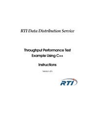 RTI Data Distribution Service Throughput Performance Test ...