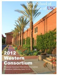 Western Consortium brochure - Keck School of Medicine of USC