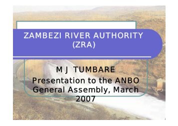 ZAMBEZI RIVER AUTHORITY (ZRA) M J TUMBARE ... - INBO