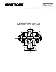 guide d'installation et de mise en marche pompe ... - Armstrong Pumps