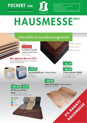 Flyer Hausmesse 2011 - Pochert OHG