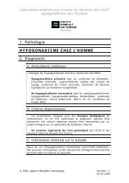 1. Pathologie HYPOGONADISME CHEZ L'HOMME 2. Diagnostic