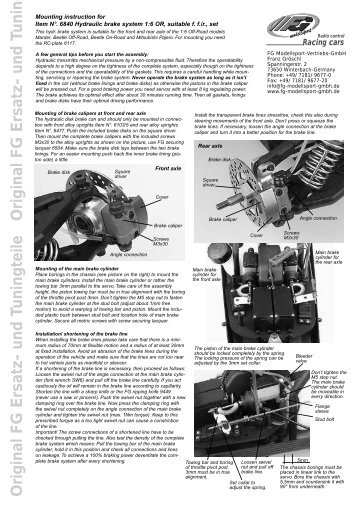 Original FG Ersatz- und Tuningteile Original FG ... - PK Model Racing