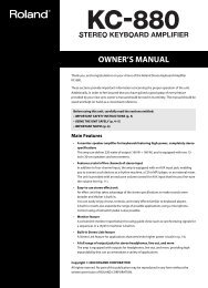 OWNER'S MANUAL - Roland