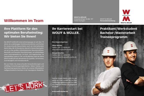 Praktikant/Werkstudent - Wolff & Müller