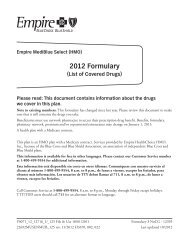 2012 Formulary - Empire Blue Cross Blue Shield