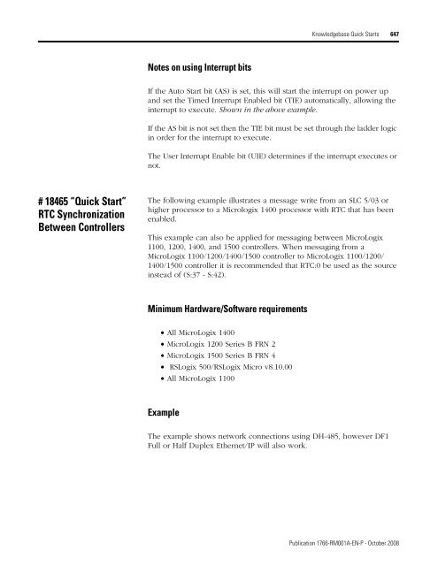 1766-RM001A-EN-P MicroLogix 1400 Programmable Controllers ...