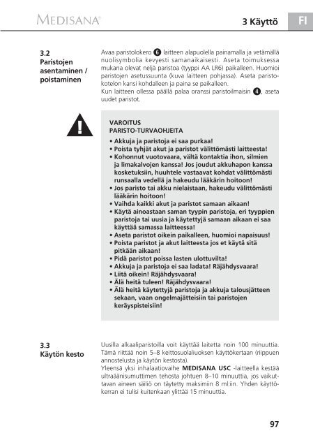 DE Ultraschall-InhalationsgerÃƒÂ¤t USC - Medisana