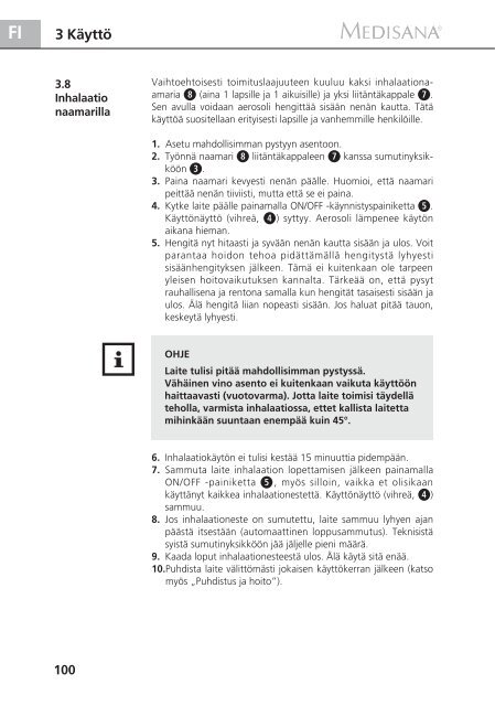 DE Ultraschall-InhalationsgerÃƒÂ¤t USC - Medisana