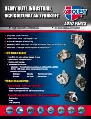 Heavy Duty, InDustrIal, agrIcultural anD ForklIFt - CARQUEST Auto ...