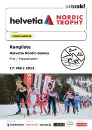 Rangliste - Swiss Ski KWO