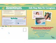 Safe Sleep Rules - North Carolina Healthy Start Foundation