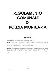 Regolamento Polizia Mortuaria - Comune di Sona