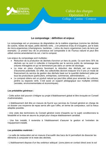 Cahier des charges OpÃ©ration 3 C
