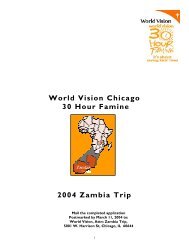 2000 30-HOUR FAMINE STUDY TOUR APPLICATION - World Vision