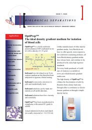 OptiPrep™ The ideal density gradient medium for isolation of blood ...