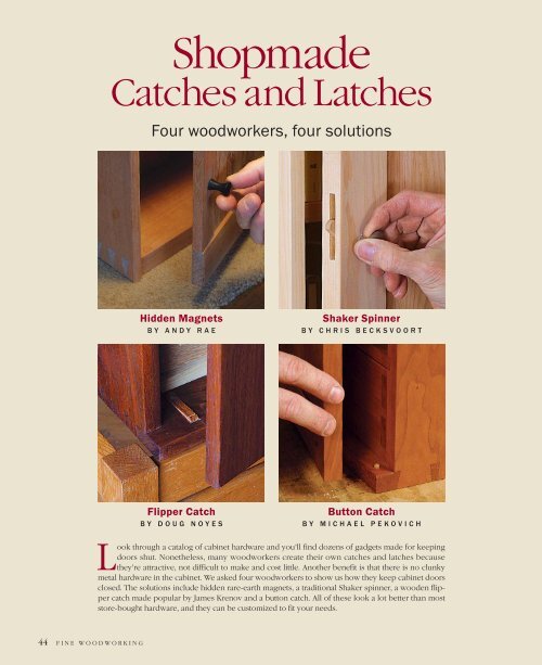 Shopmade Catches and Latches