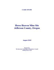 CASE STUDY Horse Heaven Mine Site Jefferson County ... - ITRC