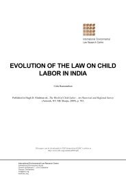 Evolution of the Law on Child Labor in India - International ...
