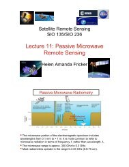 Lecture 11: Passive Microwave Remote Sensing