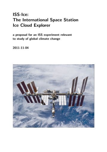 ISS-Ice: The International Space Station Ice Cloud Explorer - SAT