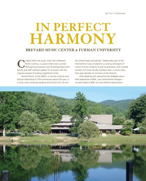 A publication of the Furman University Music Department