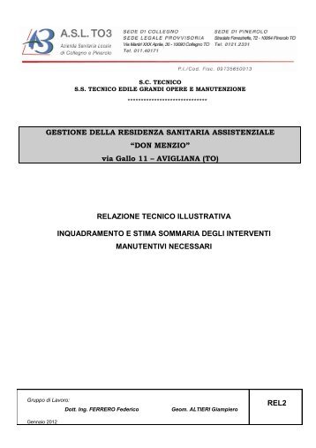 via Gallo 11 â AVIGLIANA - ASL TO3