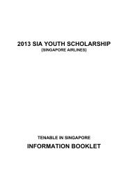 2013 sia youth scholarship - Ministry of Education