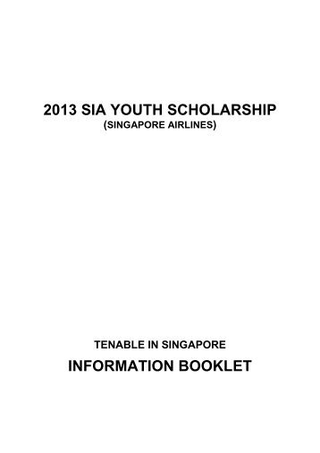 2013 sia youth scholarship - Ministry of Education
