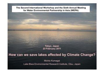 How can we save lakes affected by Climate Change? - WEPA