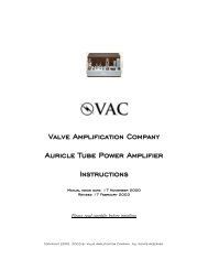 Valve Amplification Company Auricle Tube Power Amplifier - VAC