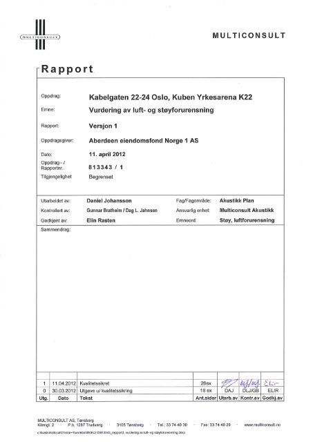 Kabelgaten 22-24 Oslo, Kuben Yrkesarena K22 - Plan