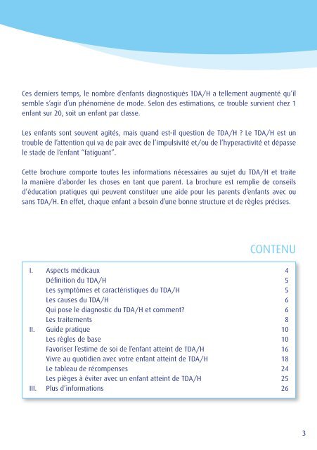 Brochure: TDA/H chez l'enfant - TDA/H Belgique