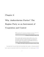 Chapter 6 Why Authoritarian Parties? The Regime Party as an ...