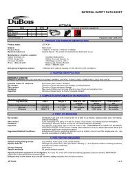 MSDS - DuBois Chemicals Online Store