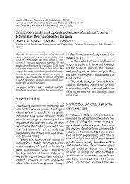 Comparative analysis of agricultural tractors functional features ...