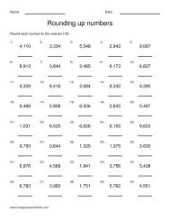 Rounding up numbers 14 - Math for Children