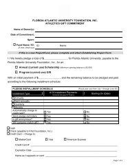 Athletics Gift Commitment Form - Florida Atlantic University ...