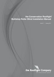 the Conservation RooflightÂ® Multistop Roller Blind Installation Manual